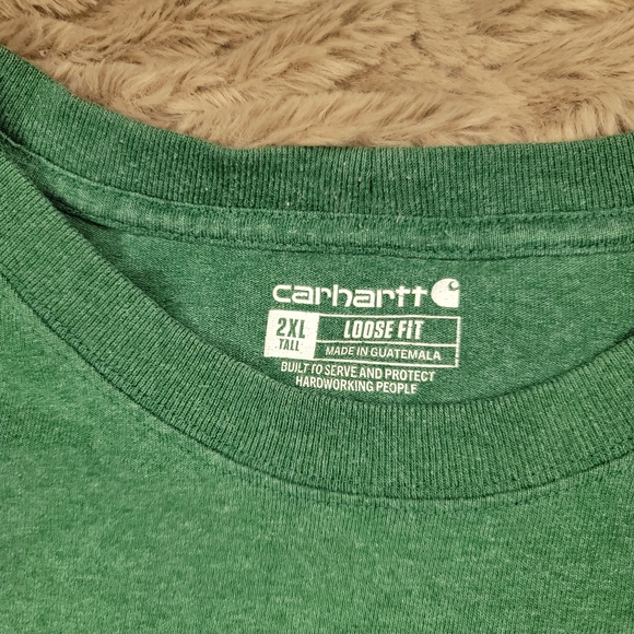 Carhartt Green 2XL Pocket T-Shirt - Picture 2 of 3